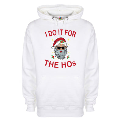 I Do It For The Ho's Cool Santa Printed Hoodie - Mr Wings Emporium 