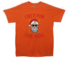 I Do It For The Ho's Cool Santa Printed T-Shirt - Mr Wings Emporium 