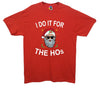 I Do It For The Ho's Cool Santa Printed T-Shirt - Mr Wings Emporium 