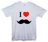 I Love Moustache Printed T-Shirt - Mr Wings Emporium 