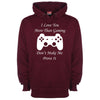 I Love You More Than Gaming Printed Hoodie - Mr Wings Emporium 