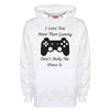 I Love You More Than Gaming Printed Hoodie - Mr Wings Emporium 