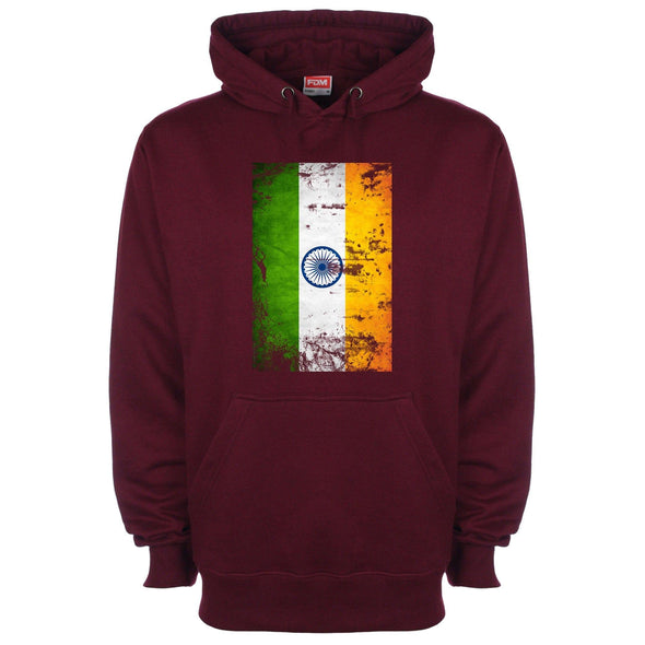 India Distressed Flag Printed Hoodie - Mr Wings Emporium 