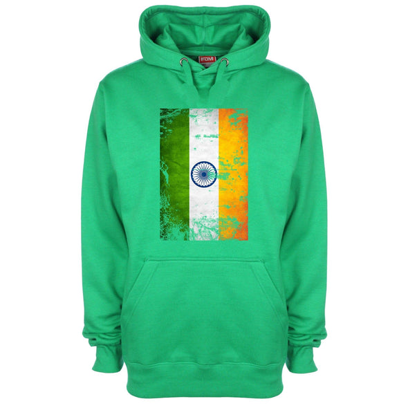 India Distressed Flag Printed Hoodie - Mr Wings Emporium 