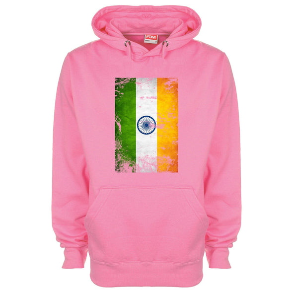 India Distressed Flag Printed Hoodie - Mr Wings Emporium 