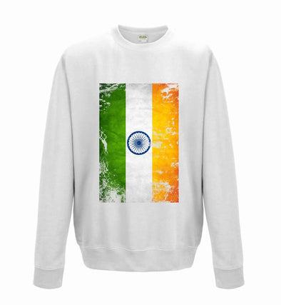 India Distressed Flag Printed Sweatshirt - Mr Wings Emporium 