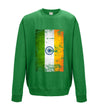 India Distressed Flag Printed Sweatshirt - Mr Wings Emporium 