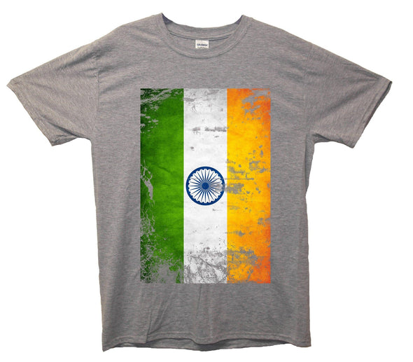 India Distressed Flag Printed T-Shirt - Mr Wings Emporium 