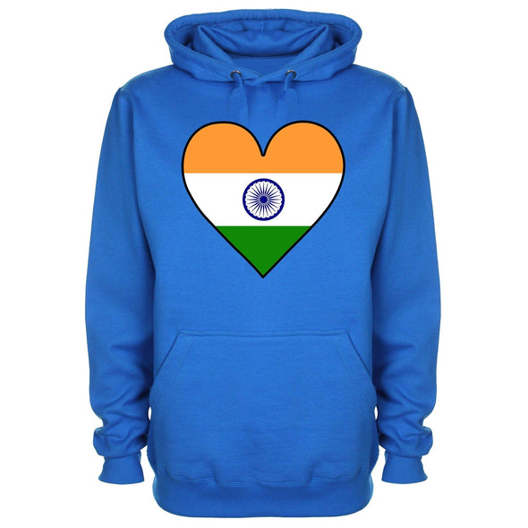 India Flag Heart Printed Hoodie - Mr Wings Emporium 