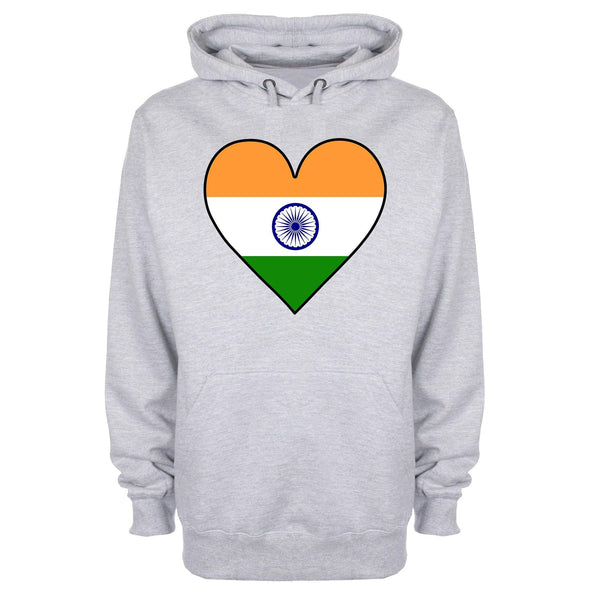 India Flag Heart Printed Hoodie - Mr Wings Emporium 
