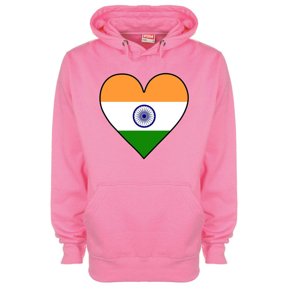 India Flag Heart Printed Hoodie - Mr Wings Emporium 