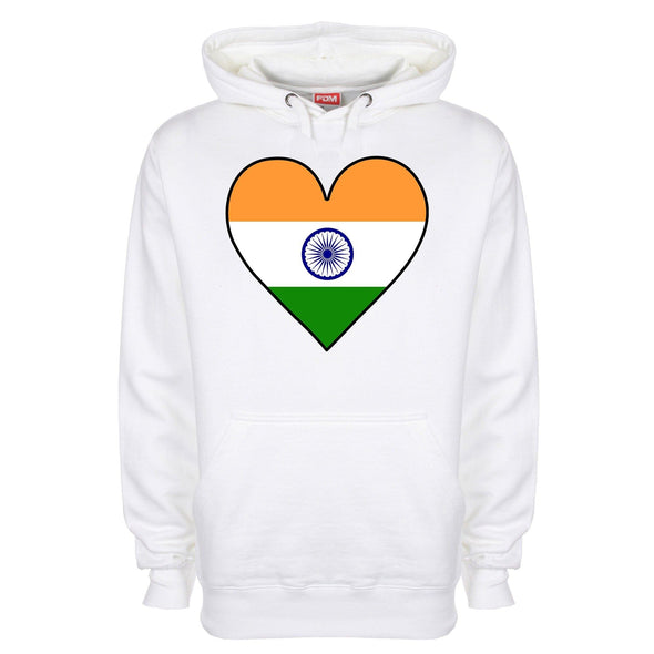 India Flag Heart Printed Hoodie - Mr Wings Emporium 