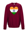 India Flag Heart Printed Sweatshirt - Mr Wings Emporium 
