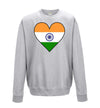 India Flag Heart Printed Sweatshirt - Mr Wings Emporium 