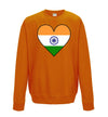 India Flag Heart Printed Sweatshirt - Mr Wings Emporium 