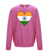 India Flag Heart Printed Sweatshirt - Mr Wings Emporium 