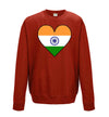 India Flag Heart Printed Sweatshirt - Mr Wings Emporium 