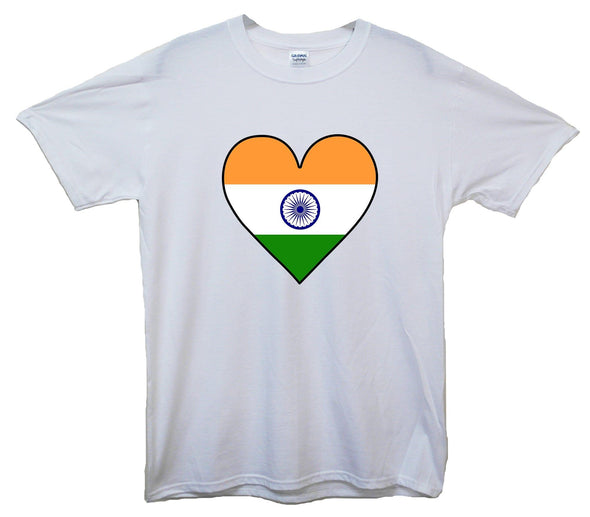 India Flag Heart Printed T-Shirt - Mr Wings Emporium 