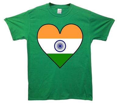 India Flag Heart Printed T-Shirt - Mr Wings Emporium 