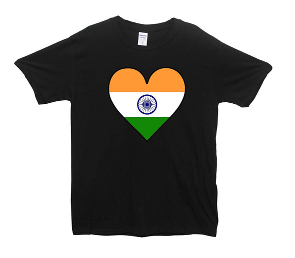 India Flag Heart Printed T-Shirt - Mr Wings Emporium 