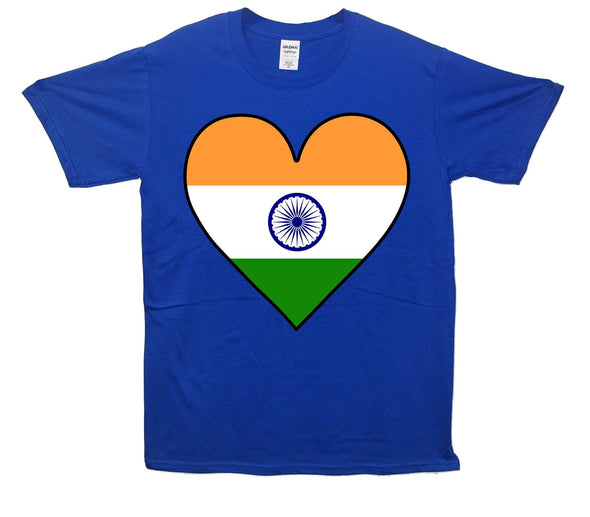 India Flag Heart Printed T-Shirt - Mr Wings Emporium 