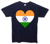 India Flag Heart Printed T-Shirt - Mr Wings Emporium 