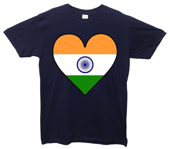 India Flag Heart Printed T-Shirt - Mr Wings Emporium 
