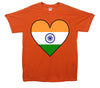India Flag Heart Printed T-Shirt - Mr Wings Emporium 