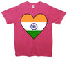 India Flag Heart Printed T-Shirt - Mr Wings Emporium 