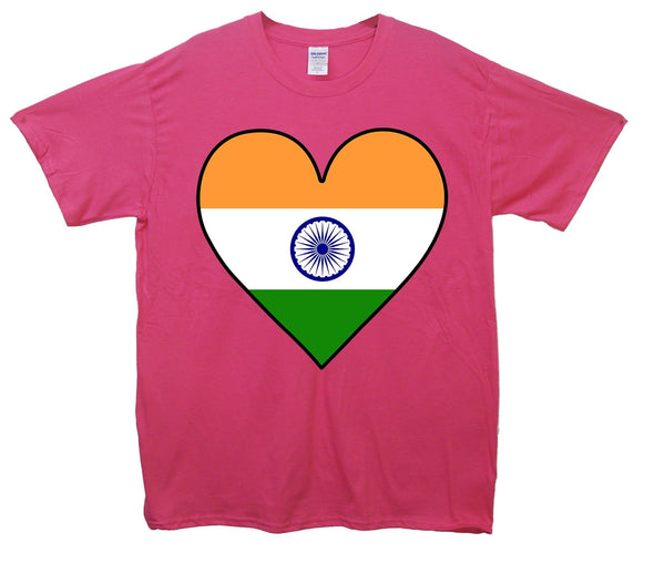India Flag Heart Printed T-Shirt - Mr Wings Emporium 