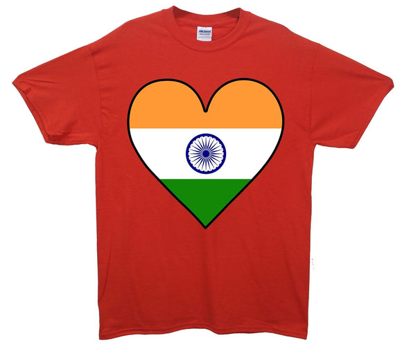 India Flag Heart Printed T-Shirt - Mr Wings Emporium 