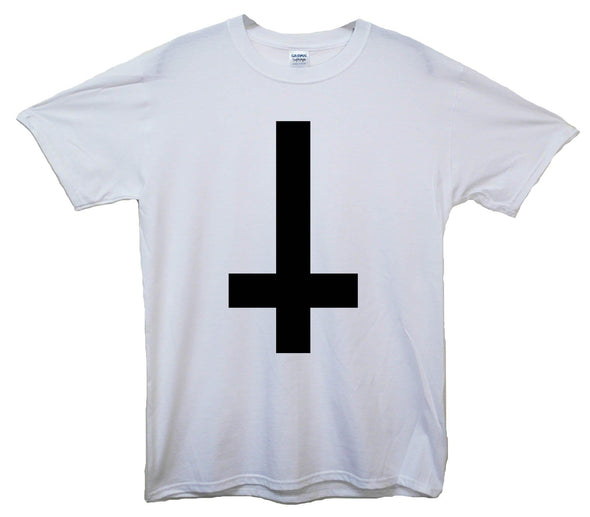 Inverted Cross Printed T-Shirt - Mr Wings Emporium 