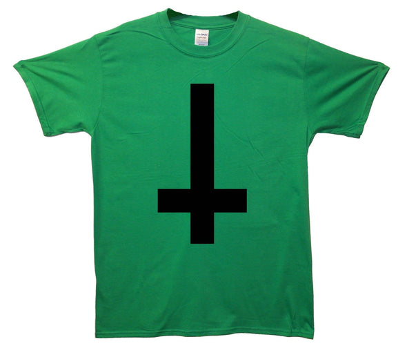 Inverted Cross Printed T-Shirt - Mr Wings Emporium 