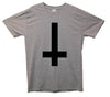 Inverted Cross Printed T-Shirt - Mr Wings Emporium 