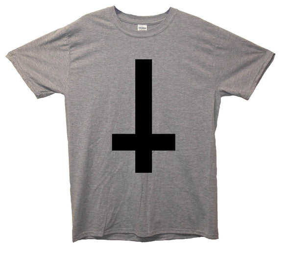 Inverted Cross Printed T-Shirt - Mr Wings Emporium 