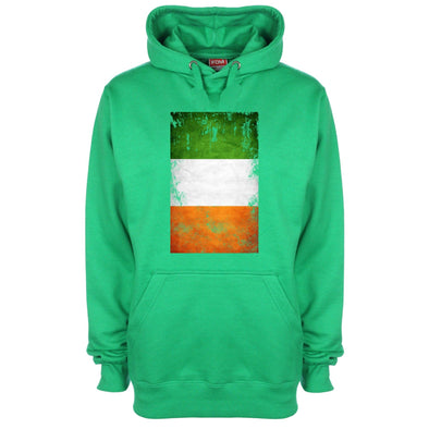 Ireland Distressed Flag Printed Hoodie - Mr Wings Emporium 