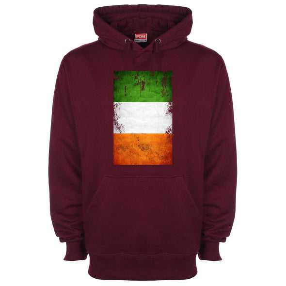 Ireland Distressed Flag Printed Hoodie - Mr Wings Emporium 