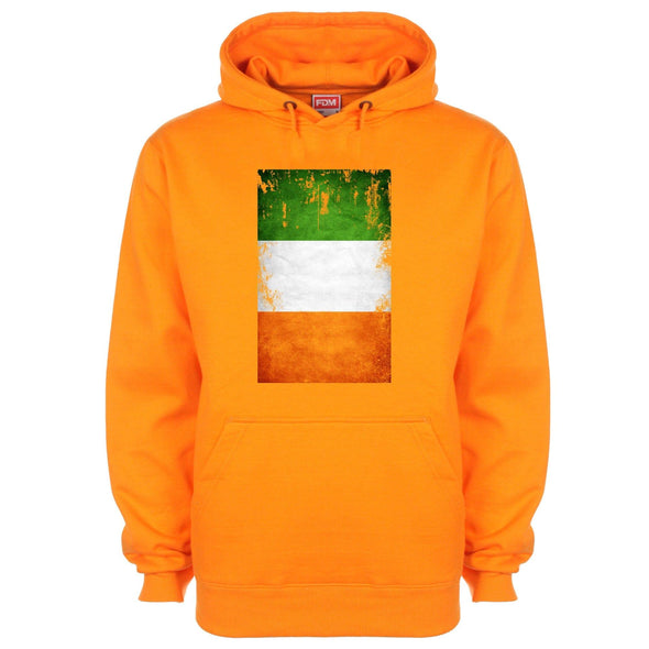 Ireland Distressed Flag Printed Hoodie - Mr Wings Emporium 