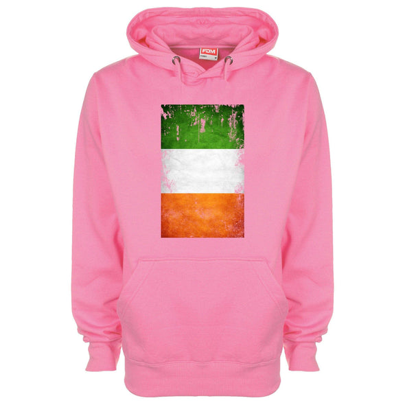 Ireland Distressed Flag Printed Hoodie - Mr Wings Emporium 