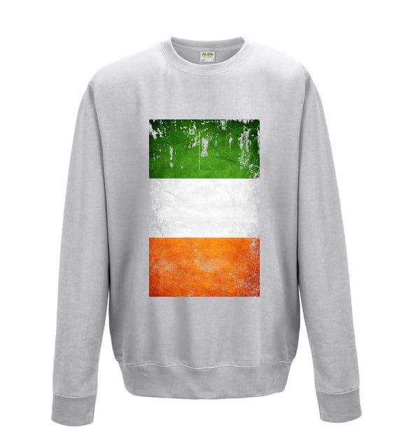 Ireland Distressed Flag Printed Sweatshirt - Mr Wings Emporium 