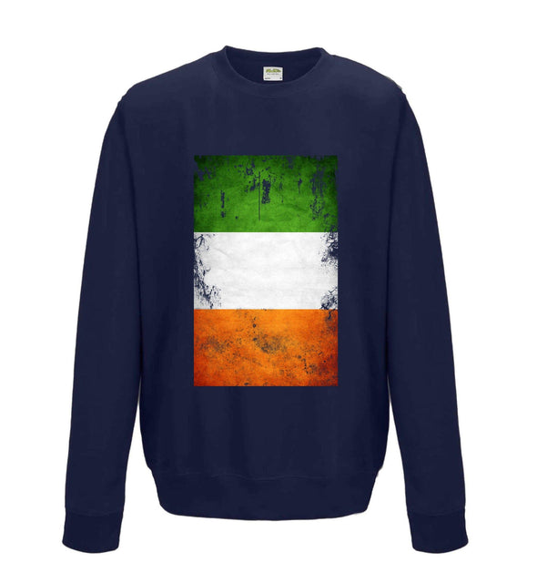 Ireland Distressed Flag Printed Sweatshirt - Mr Wings Emporium 