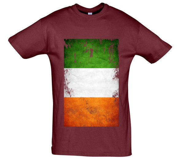 Ireland Distressed Flag Printed T-Shirt - Mr Wings Emporium 