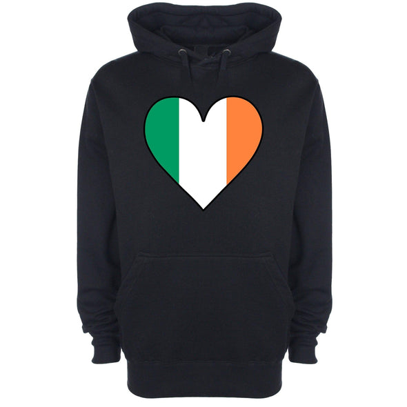 Ireland Flag Heart Printed Hoodie - Mr Wings Emporium 