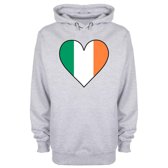 Ireland Flag Heart Printed Hoodie - Mr Wings Emporium 