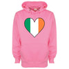 Ireland Flag Heart Printed Hoodie - Mr Wings Emporium 