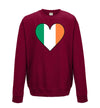 Ireland Flag Heart Printed Sweatshirt - Mr Wings Emporium 