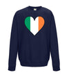 Ireland Flag Heart Printed Sweatshirt - Mr Wings Emporium 