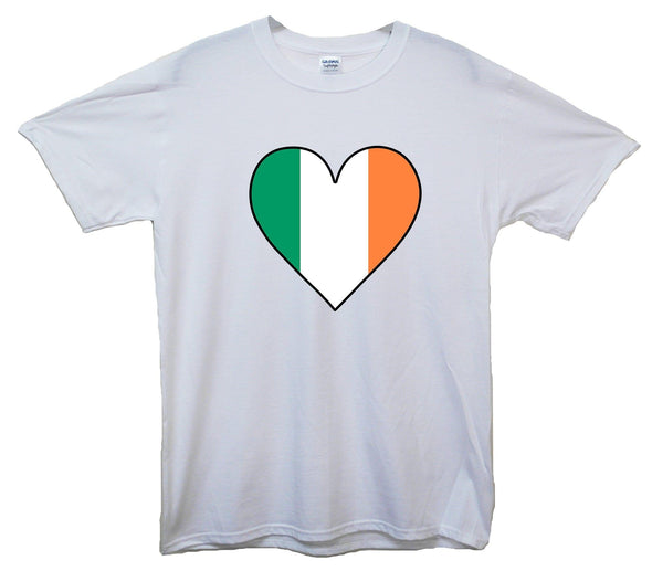 Ireland Flag Heart Printed T-Shirt - Mr Wings Emporium 