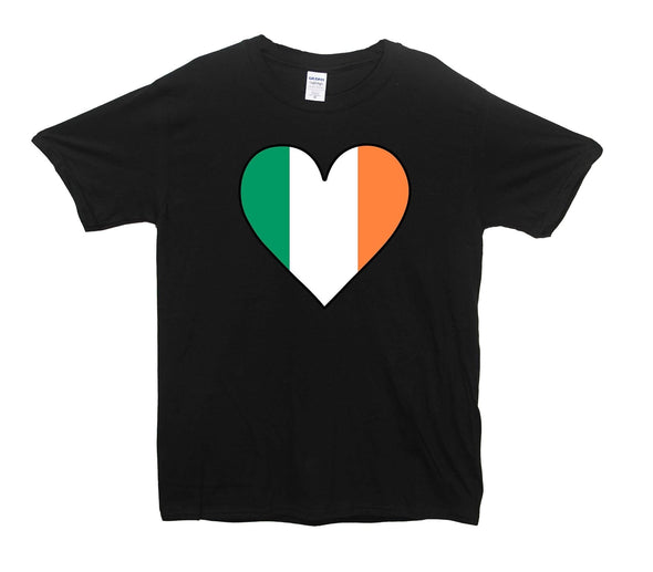 Ireland Flag Heart Printed T-Shirt - Mr Wings Emporium 
