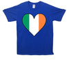 Ireland Flag Heart Printed T-Shirt - Mr Wings Emporium 